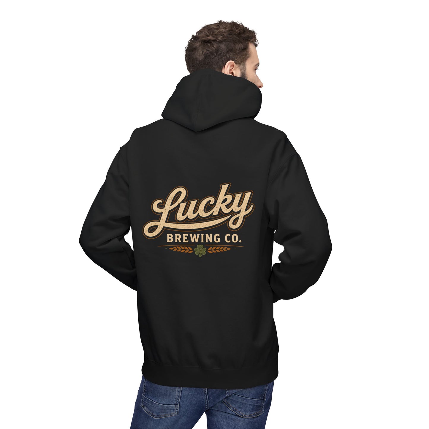 Lucky Brewing Co. Hoodie — Vintage Brewery Logo Pullover