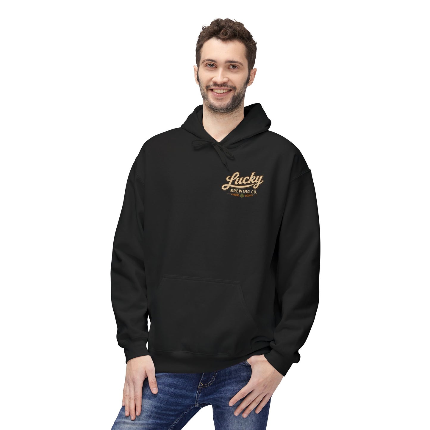 Lucky Brewing Co. Hoodie — Vintage Brewery Logo Pullover
