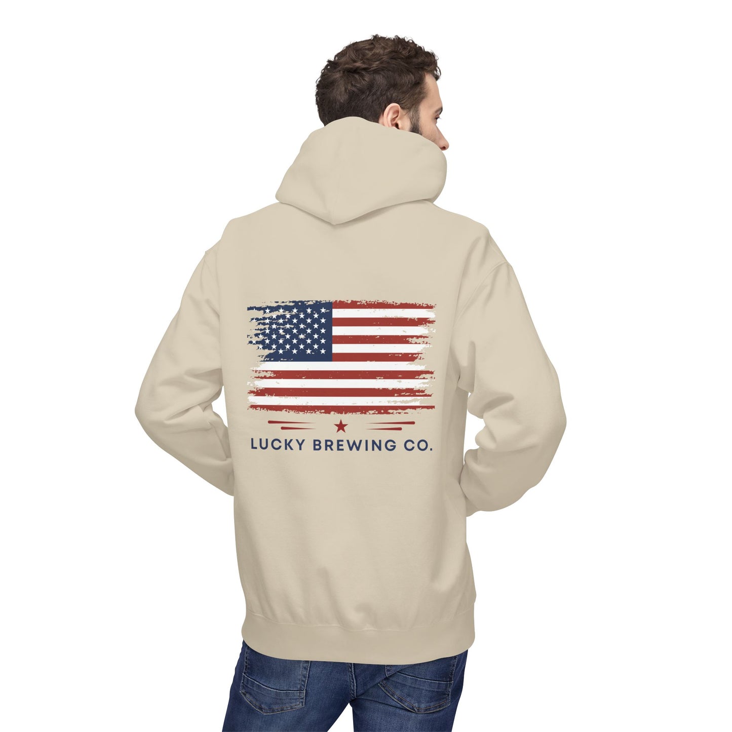 American Brew Club Hoodie — Lucky Brewing Co. Vintage Flag Pullover