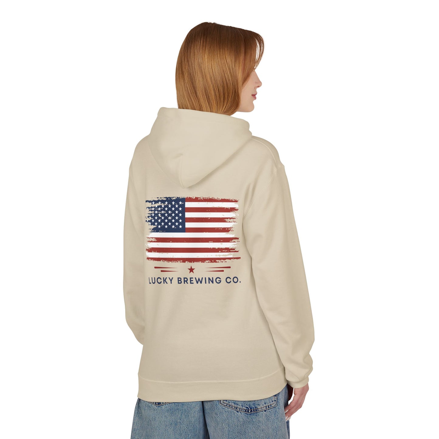 American Brew Club Hoodie — Lucky Brewing Co. Vintage Flag Pullover